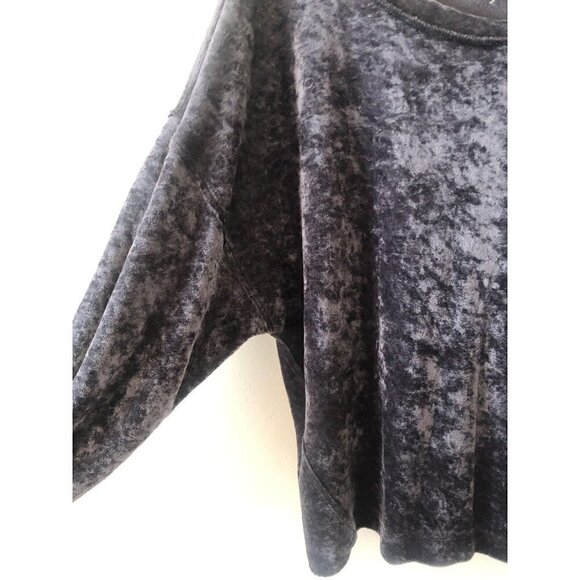 Free People We The Free Size Small Velvet Long Sleeve Top Purple Dolman Sleeve - Picture 3 of 5